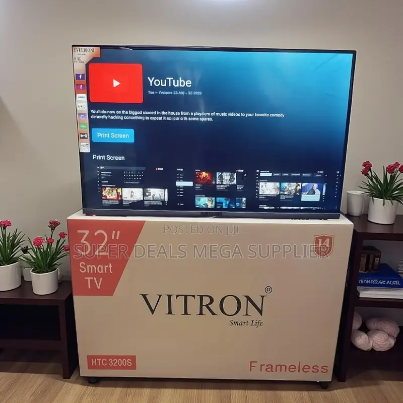 Vitron 32 Inch Android Smart Frameless Led Tv Internet Access