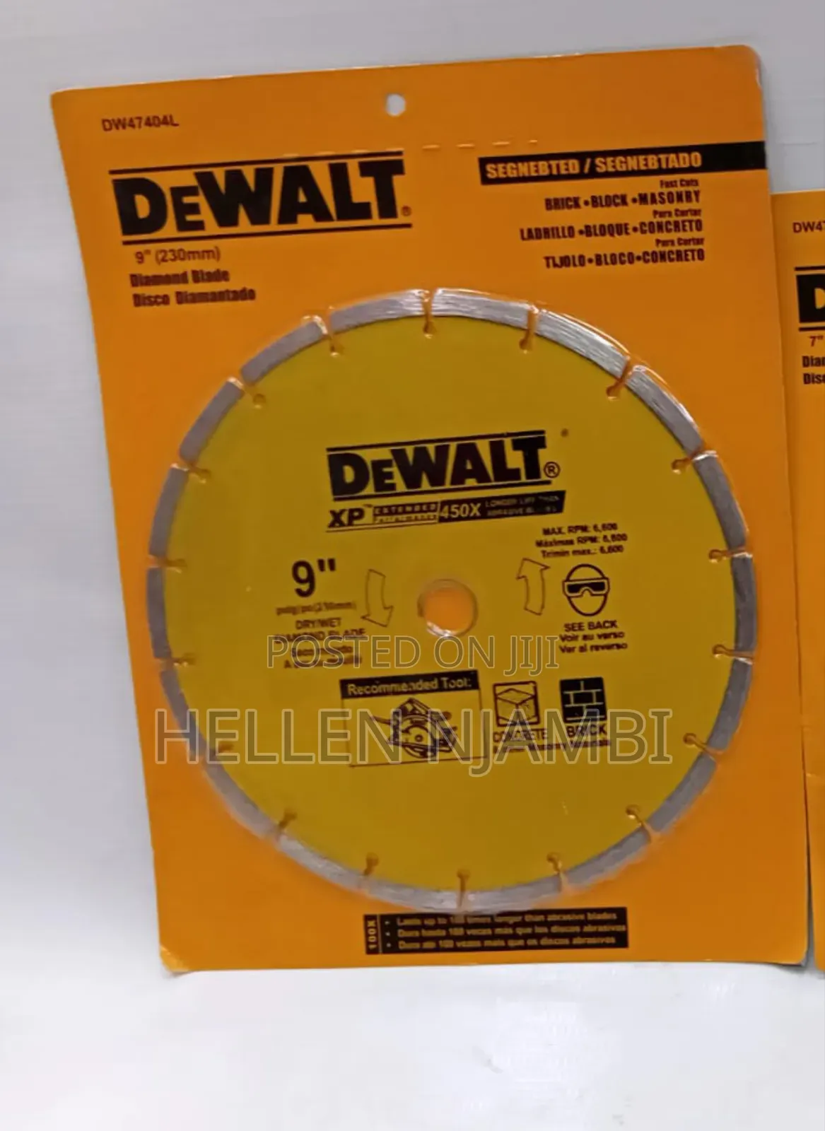 Dewalt 9" Diamond Circular Saw Blade 230mm