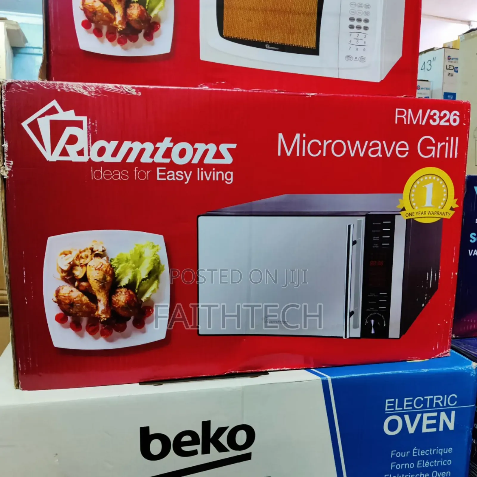 *Ramtons 25litres Microwave With Grill Rm326 (Silver)