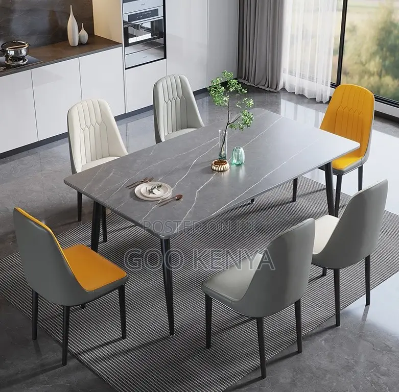 Home Dining Set; 6 -Seater Modern Dining Table Set for Home