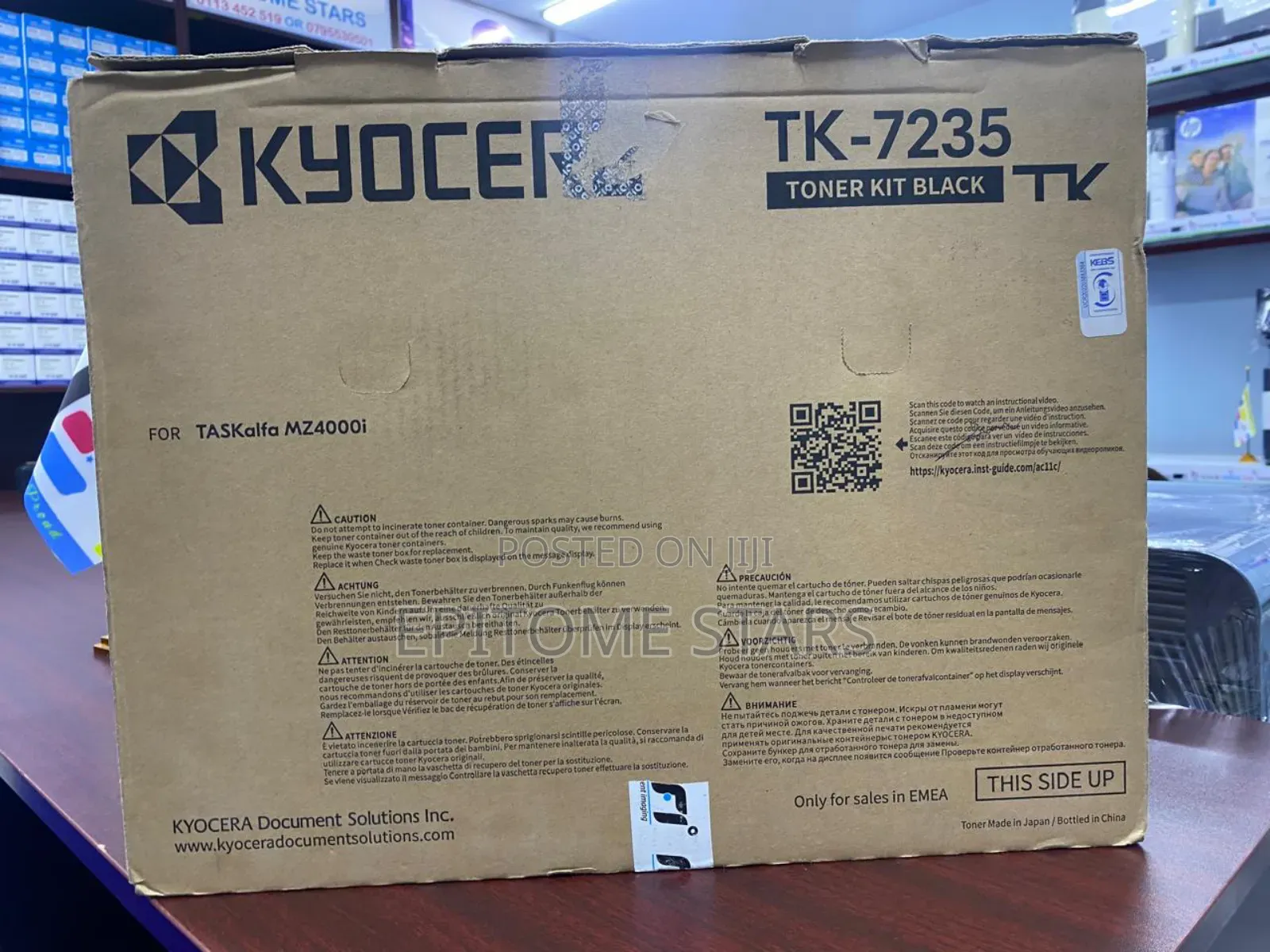 Kyocera Tk 7235 Toner For Use In Taskalfa Mz4000i Yield 35,000 Copies