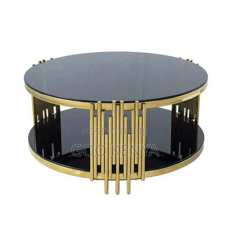 Home Table; Gold Finish Coffee Table for Living Room
