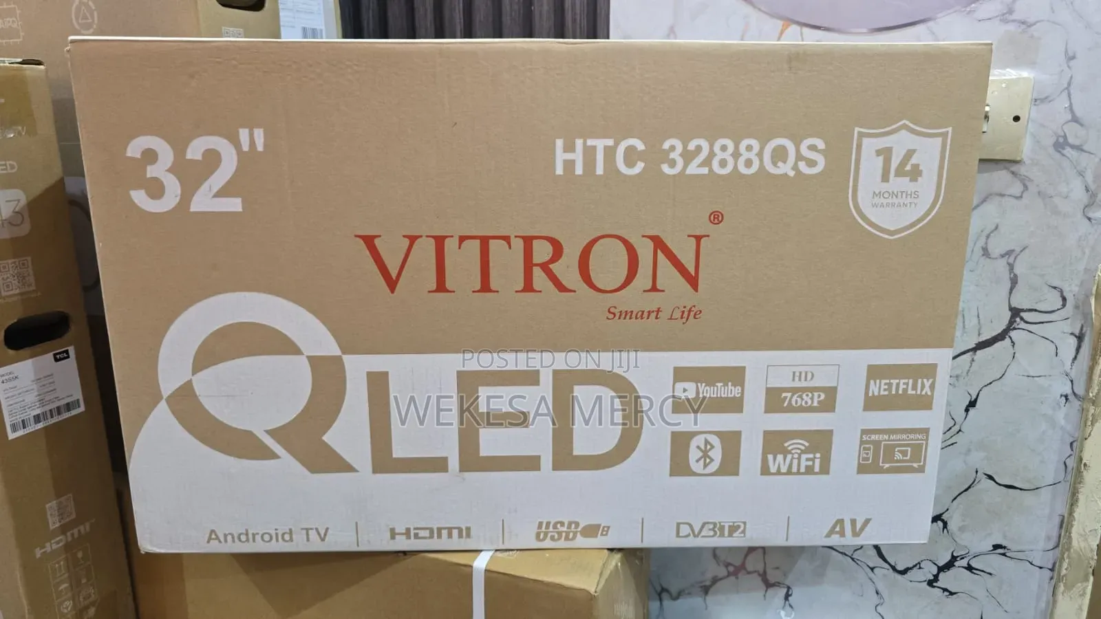 Vitron 32 Inch Qled Smart Android Tv Htc3288qs With Bluetooth Netflix,