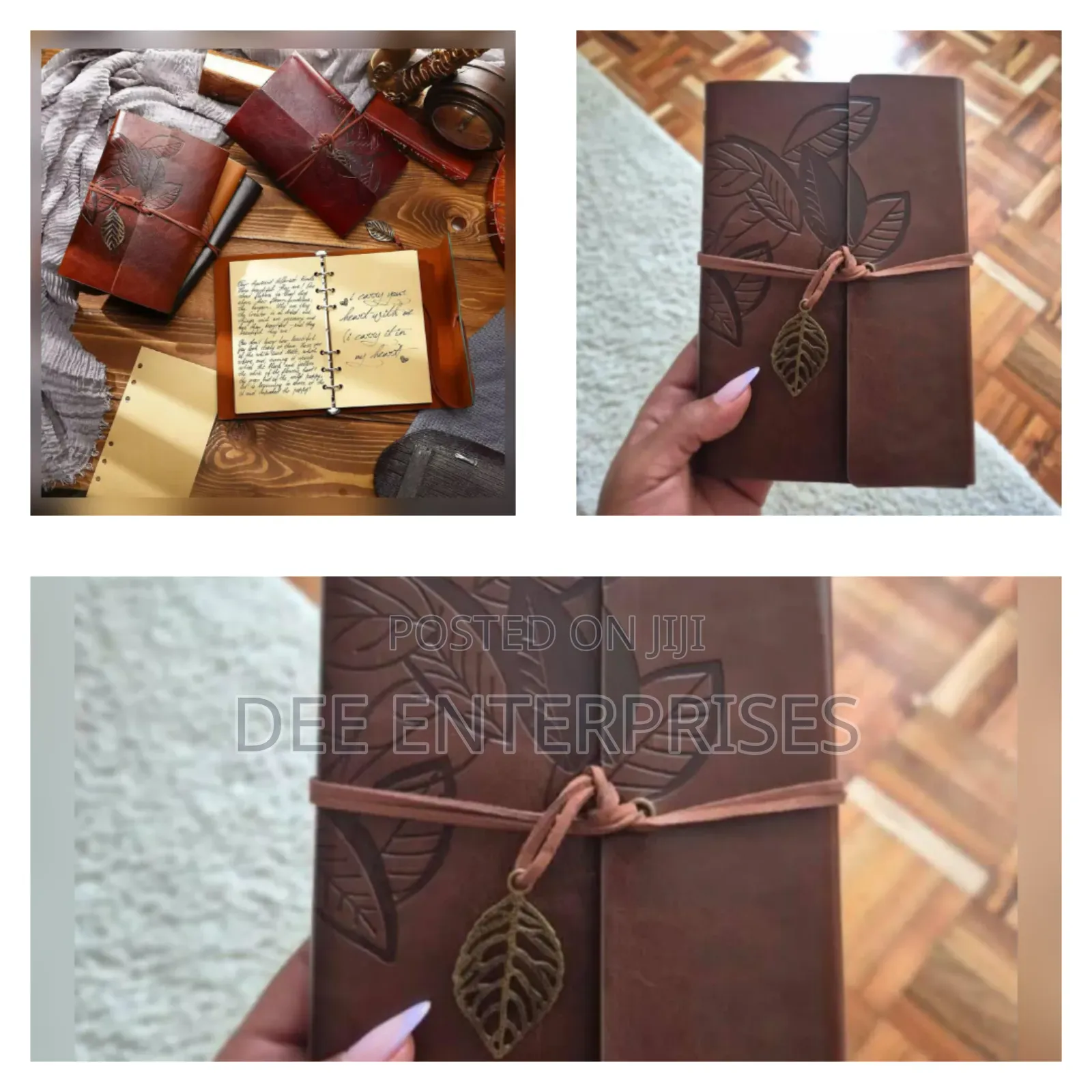 A6 Retro Leaf Notebook