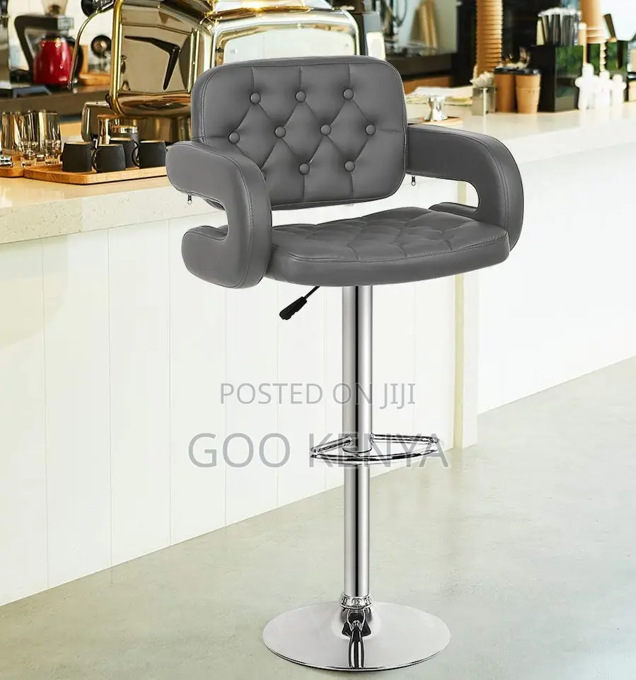 Home Bar Stool; Ergonomic Synthetic Leather Stool for Commercial Space
