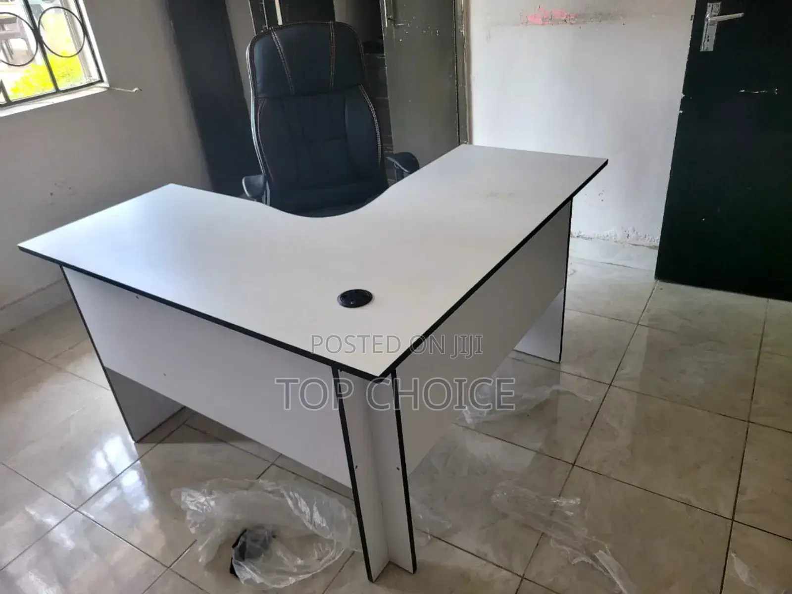 Office Table and Leather Office Chairs