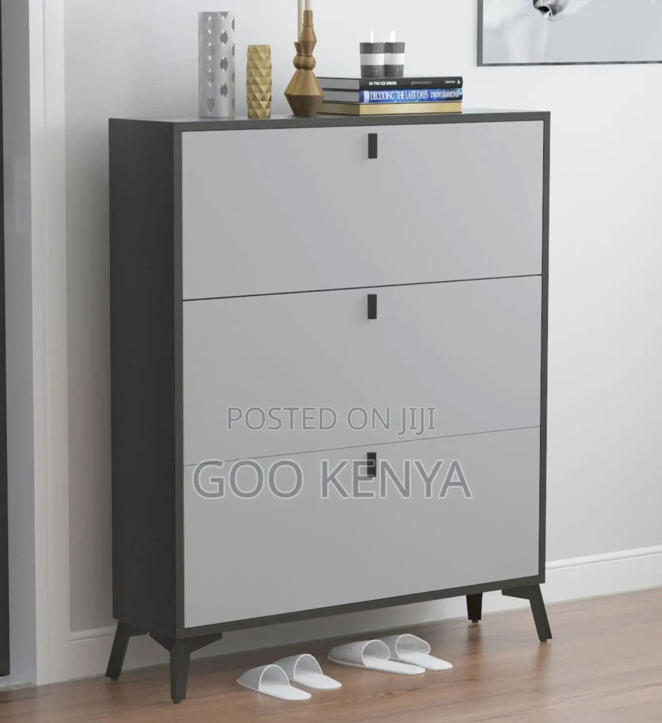 Home Cabinet; Extendable Wooden Shoe Cabinet for Apartment Entryway
