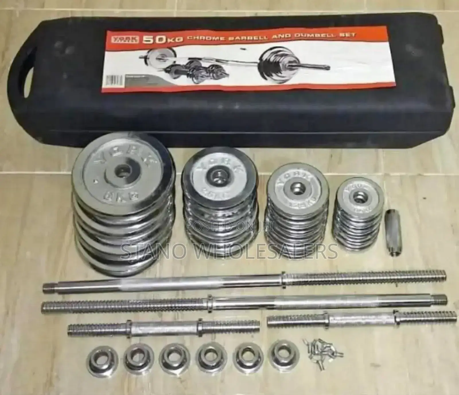 50 KGS Dumbbells and Barbell Set