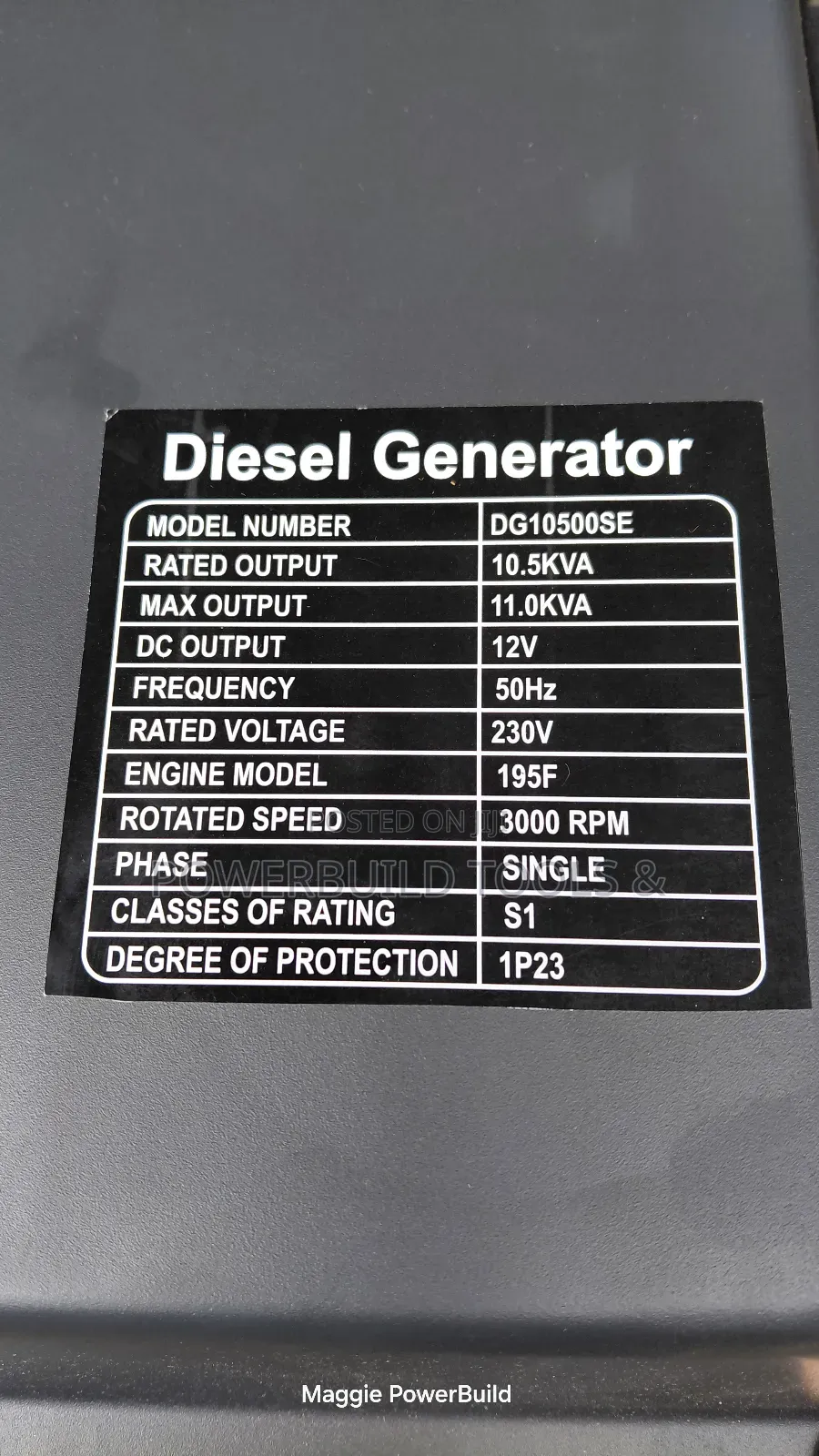 Honda 10.5kva Single Phase Keystart Diesel Powered Pure Copper