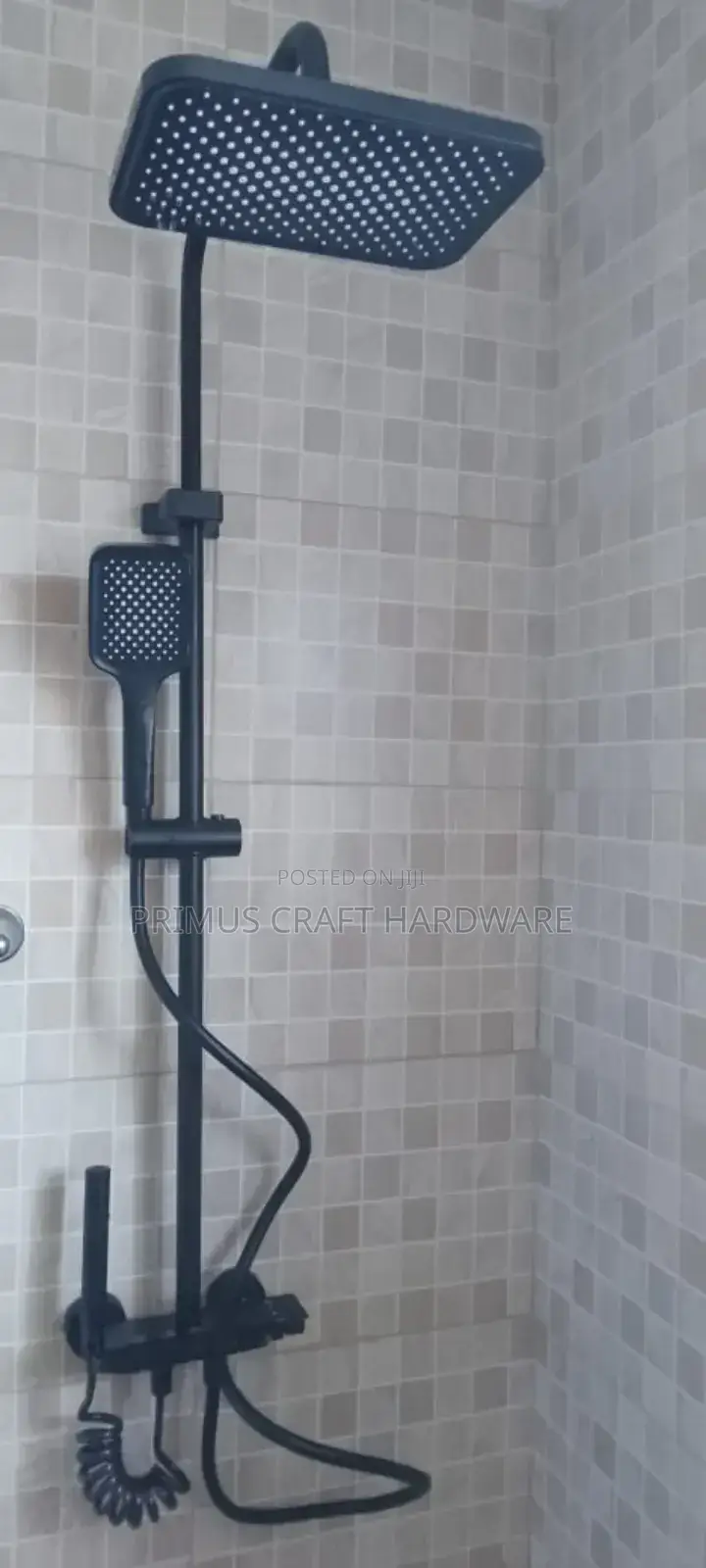 High Pressure Shower Risers (Black)