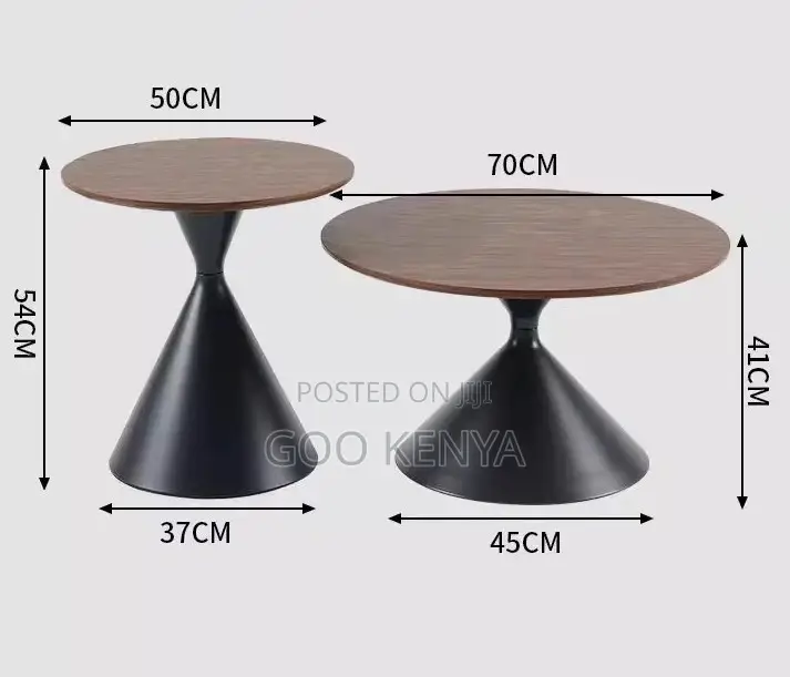Home Table; Compact Wooden Coffee End Table Set for Home Use