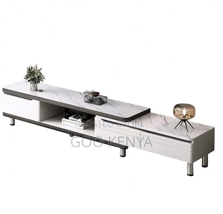 Home Table Set Cabinet; Wooden Media Console With Storage and Table