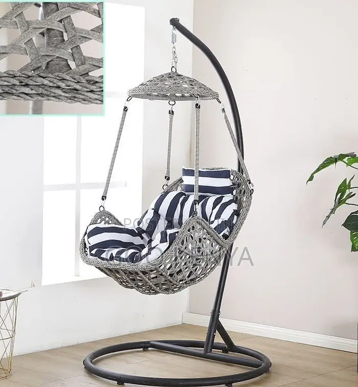 Home Chair; Outdoor Garden Rattan Wicker Hanging Chair With Stand