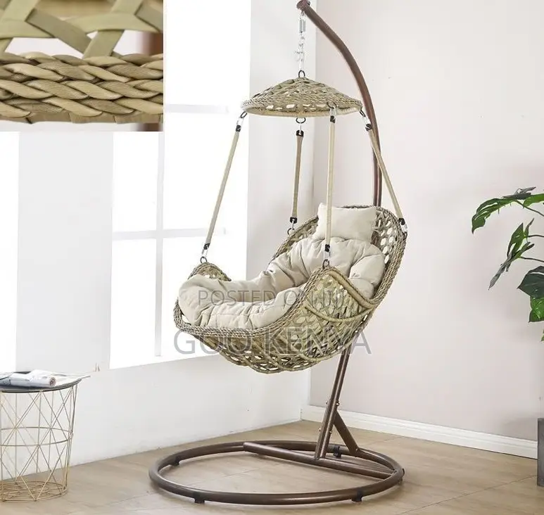 Home Chair; Outdoor Garden Rattan Wicker Hanging Chair With Stand