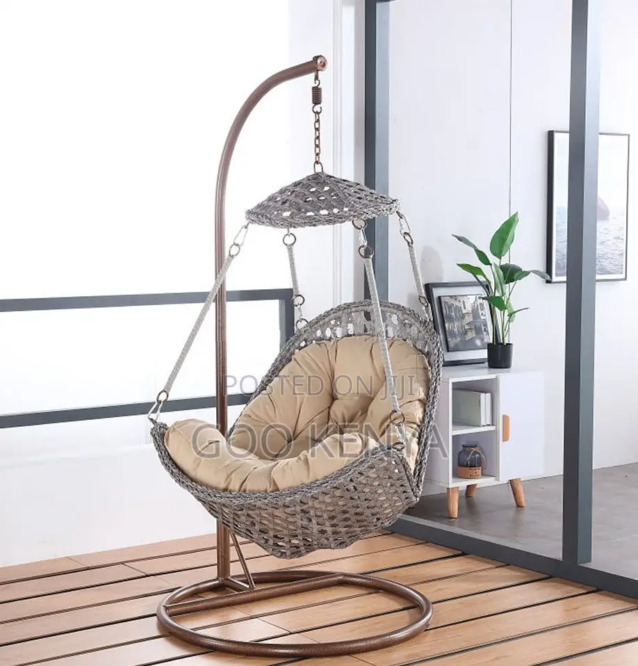 Home Chair; Outdoor Garden Rattan Wicker Hanging Chair With Stand