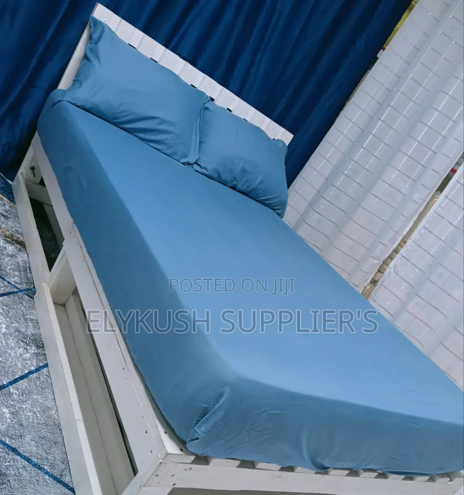 * (3pc) %Cotton Fitted Bedsheet Set*