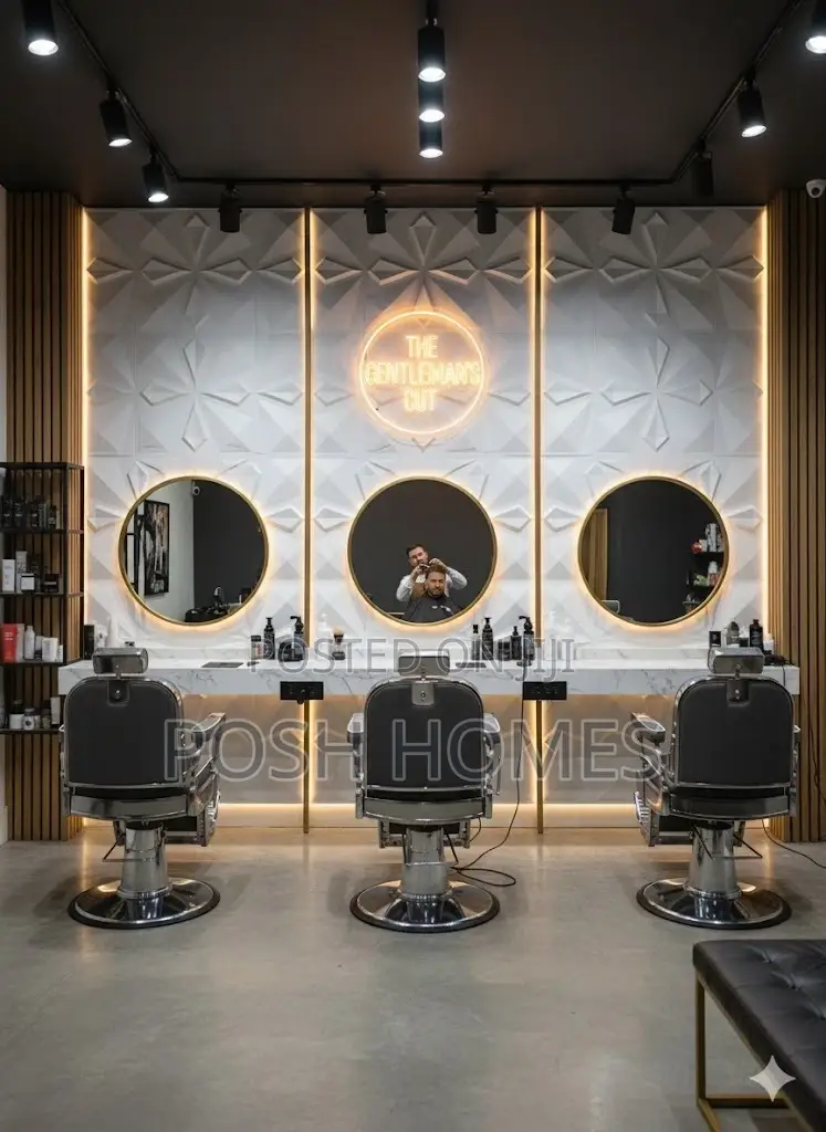 Barber Shop 3d PVC Wallpanels