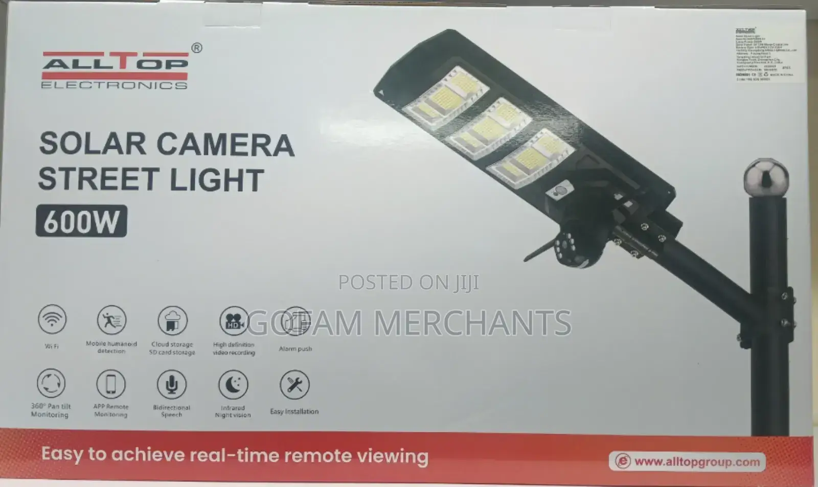 Solar Camera Streetlight 600w