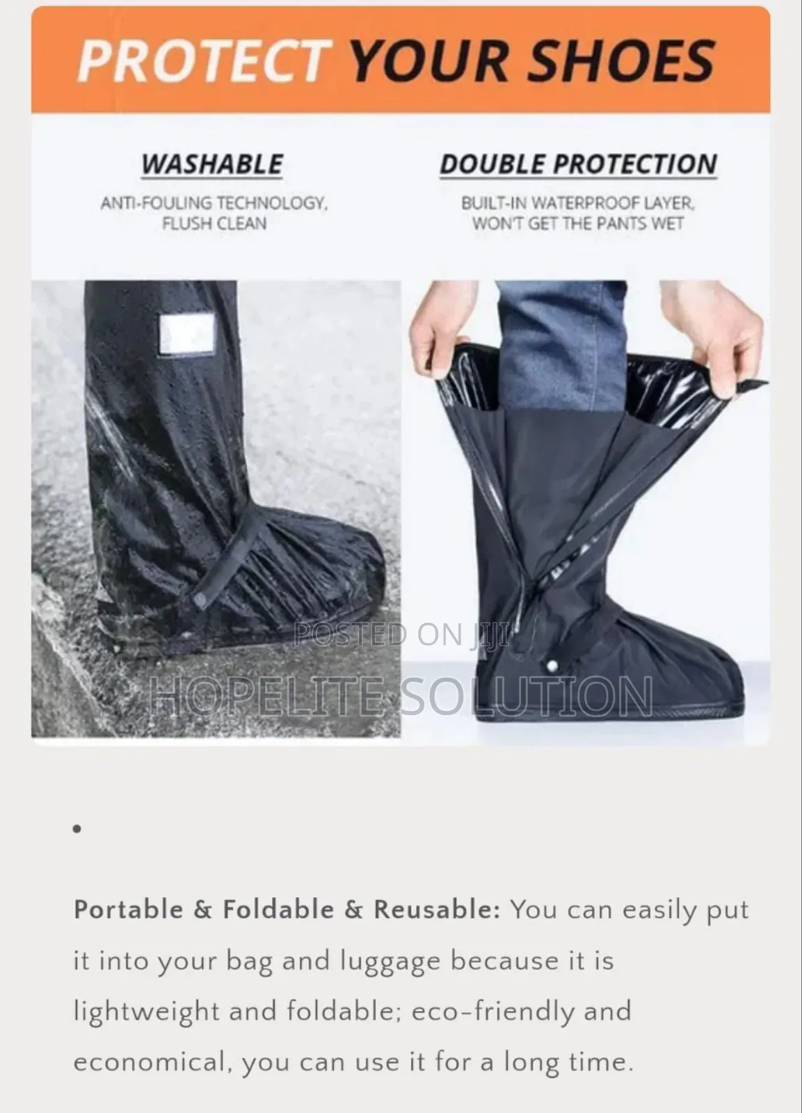 Reusable Foldable Cover Waterproof Boots