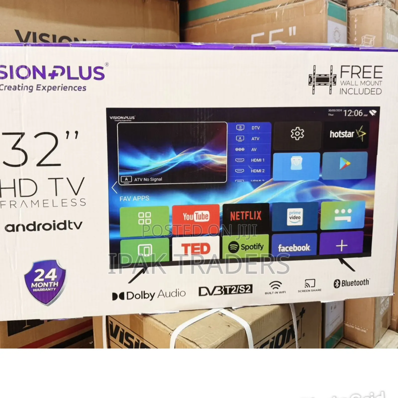 Vision Plus 32 Inch, Bluetooth, Frameless, Smart Android Tv