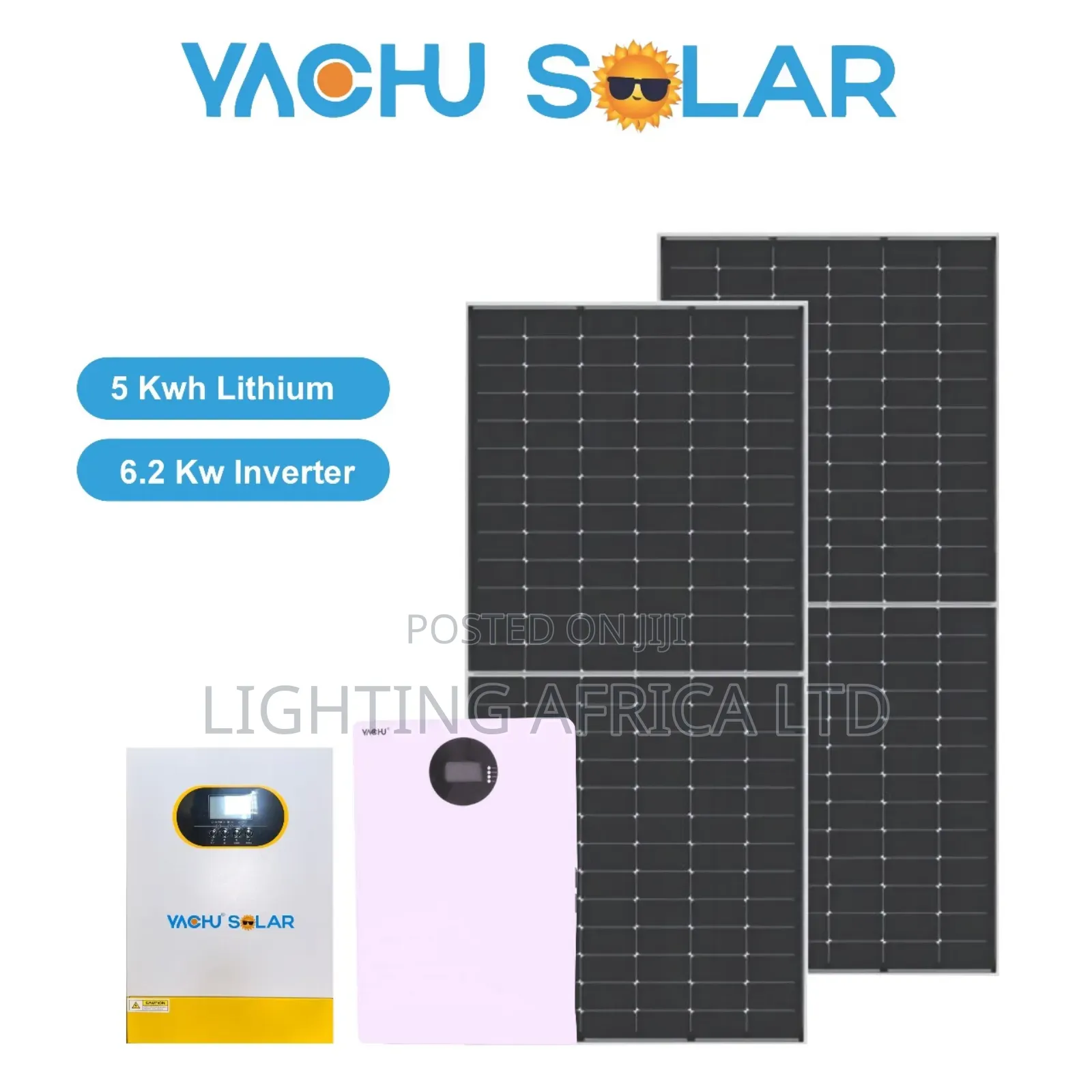 Best Home 6.2kva Inverter - 5.12kwh Lithium Battery (6)650w Solar Kit