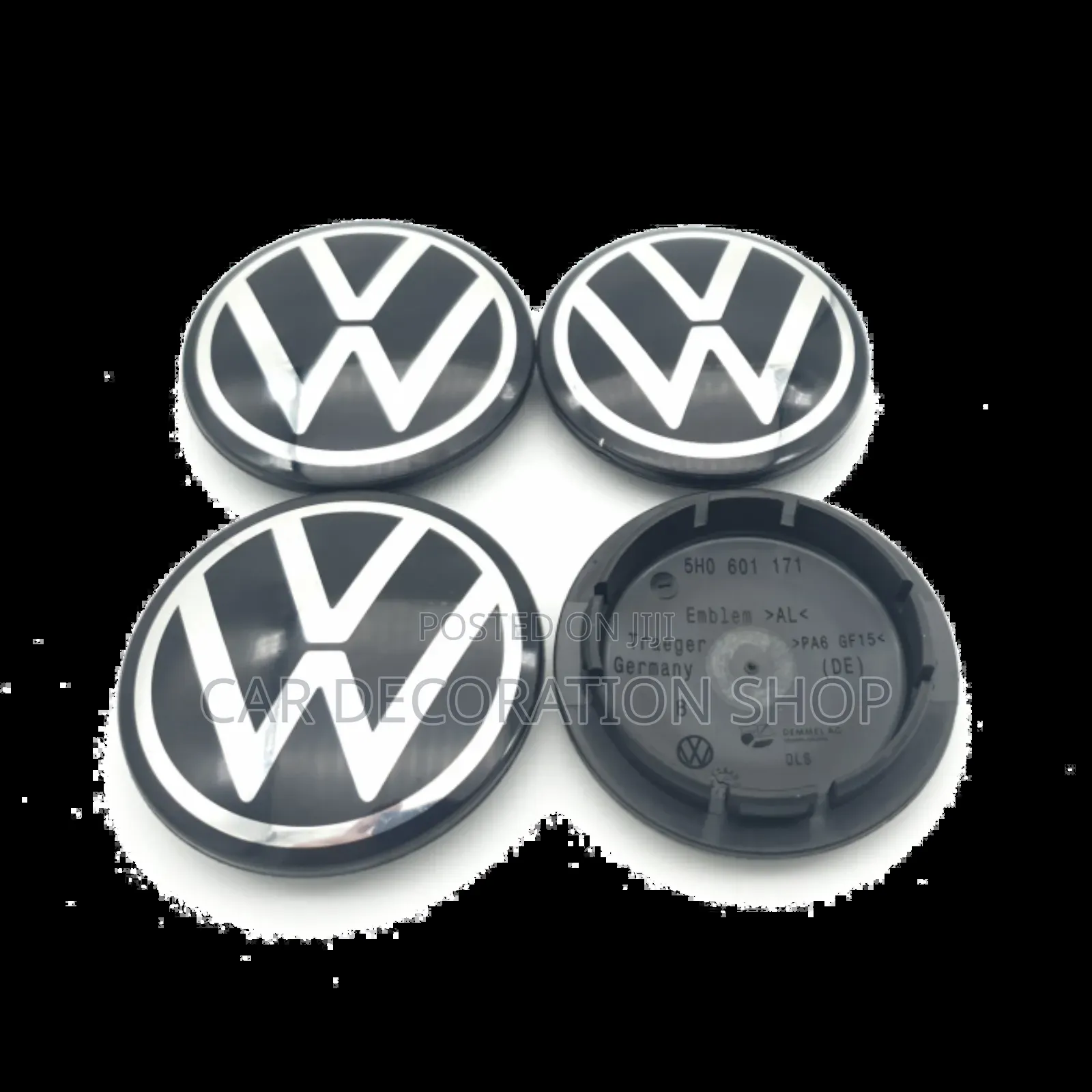 4pcs Replacement Volkswagen Branded Centre Rim Caps