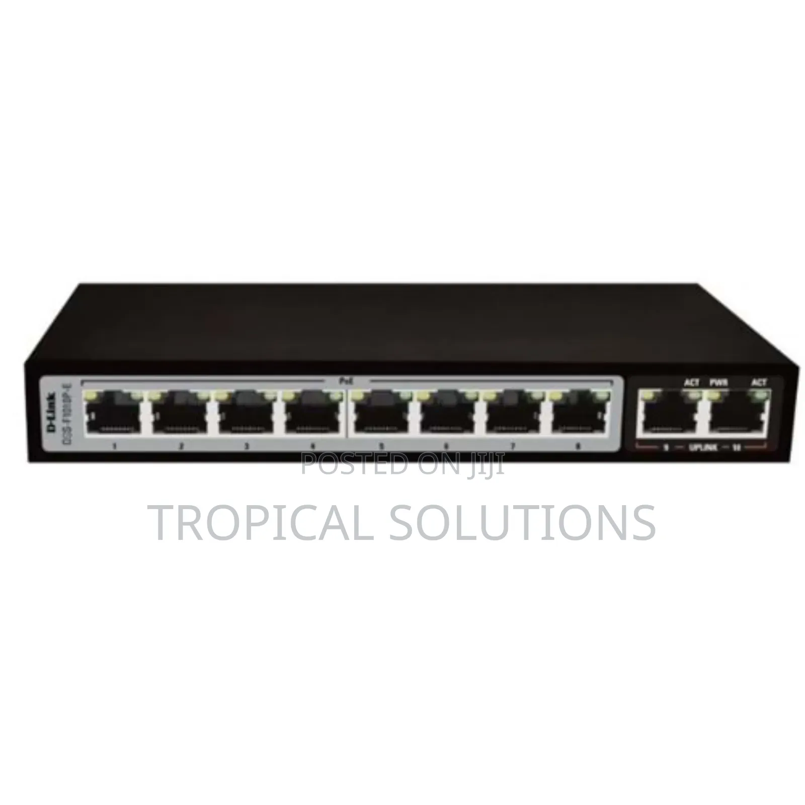 D-Link DGS-F1010p-E 250m 10-Port 1000mbps Switch With 8 Poe Ports