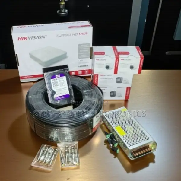 Hikvision 1080p 4 Cameras CCTV Kit With Dvr, Cloud and Night Vision