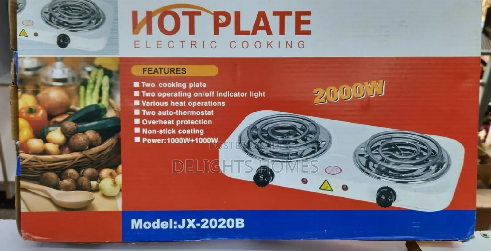 Double Coil Electric Hotplate-Dav