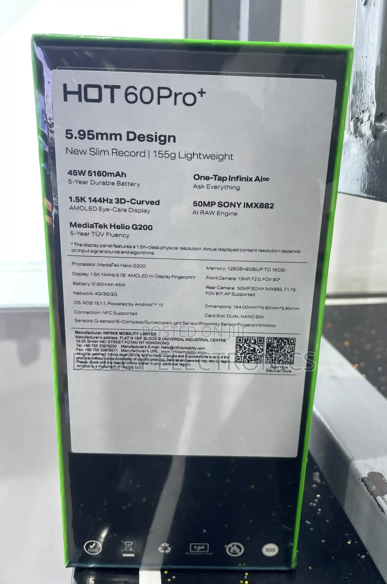 New Infinix Hot 60 Pro+ 128 GB Black