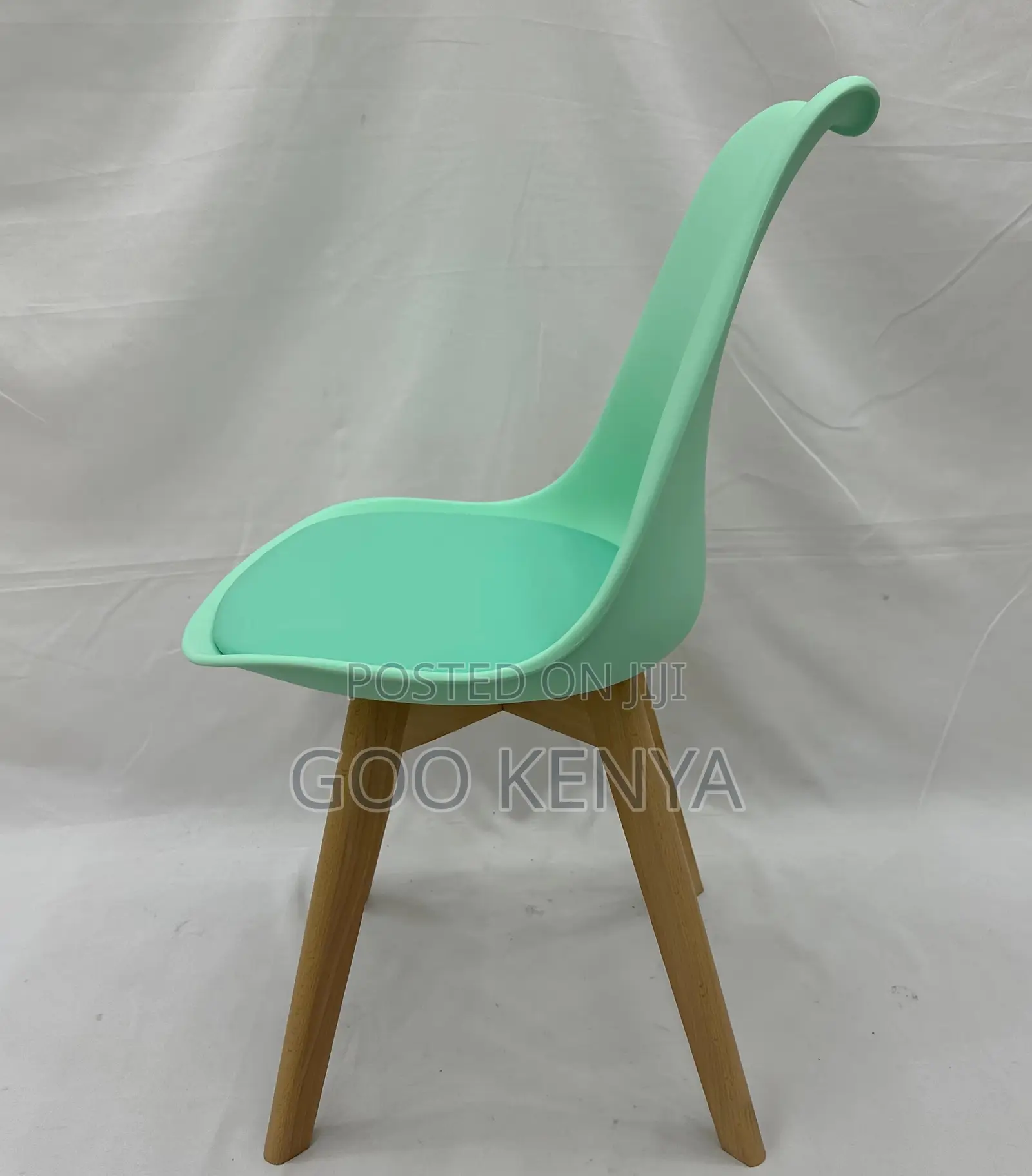 Home Chair; Outdoor Polypropylene Chair With Leather Padded Cushion