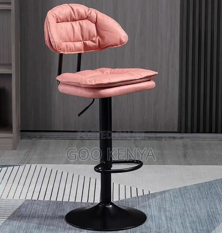 Home Bar Chair; Modern Silver Stainless Stool With Adjustable Height