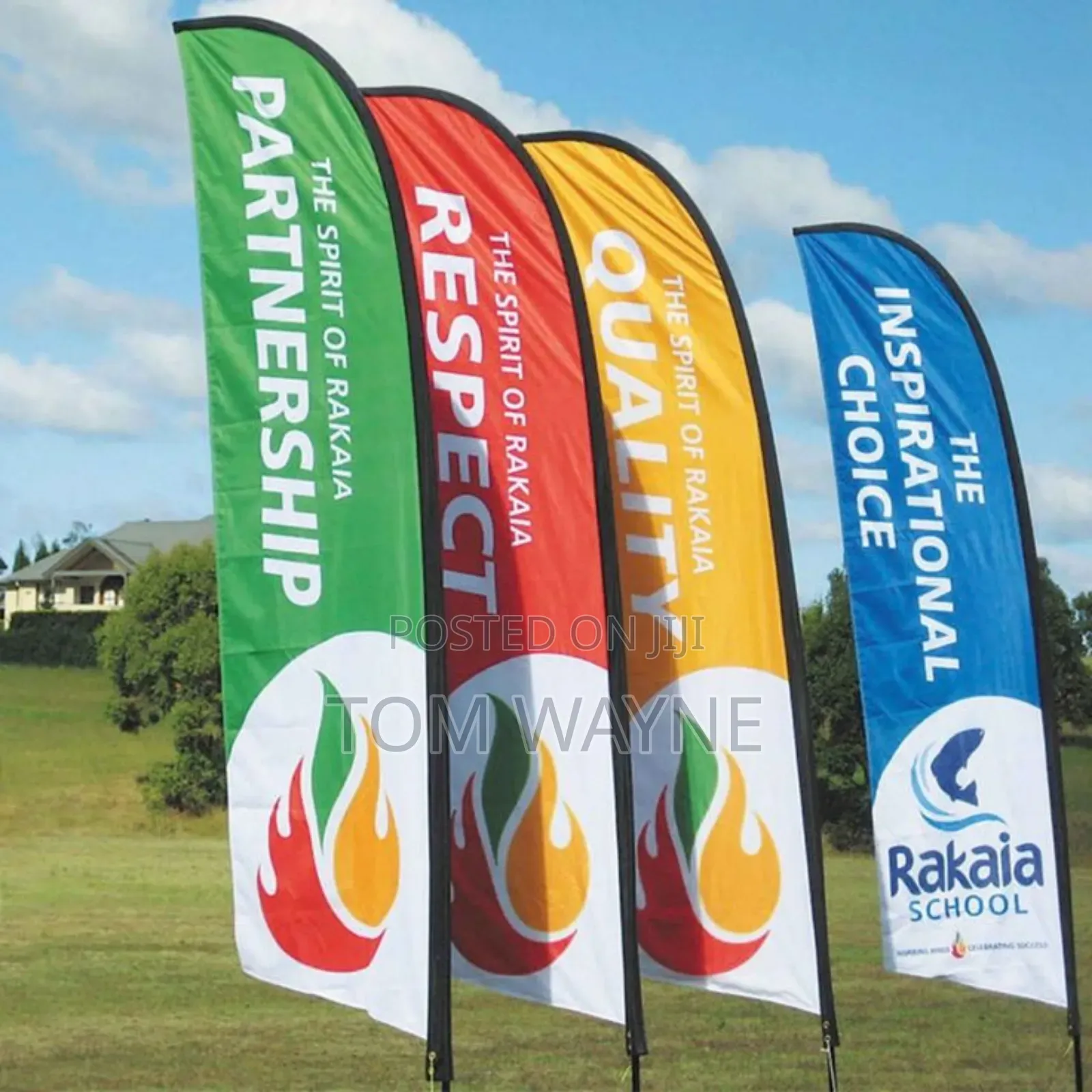 Feather Shaped Flag Banner