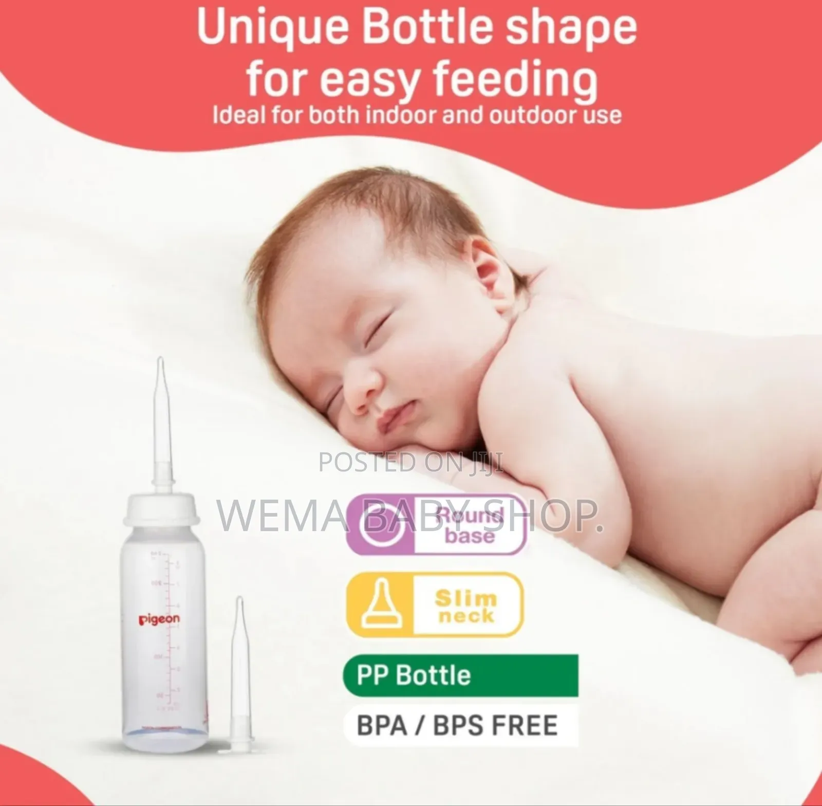 240ml Pigeon Baby Feeding Bottle With Long Nipple for Cleft Palate