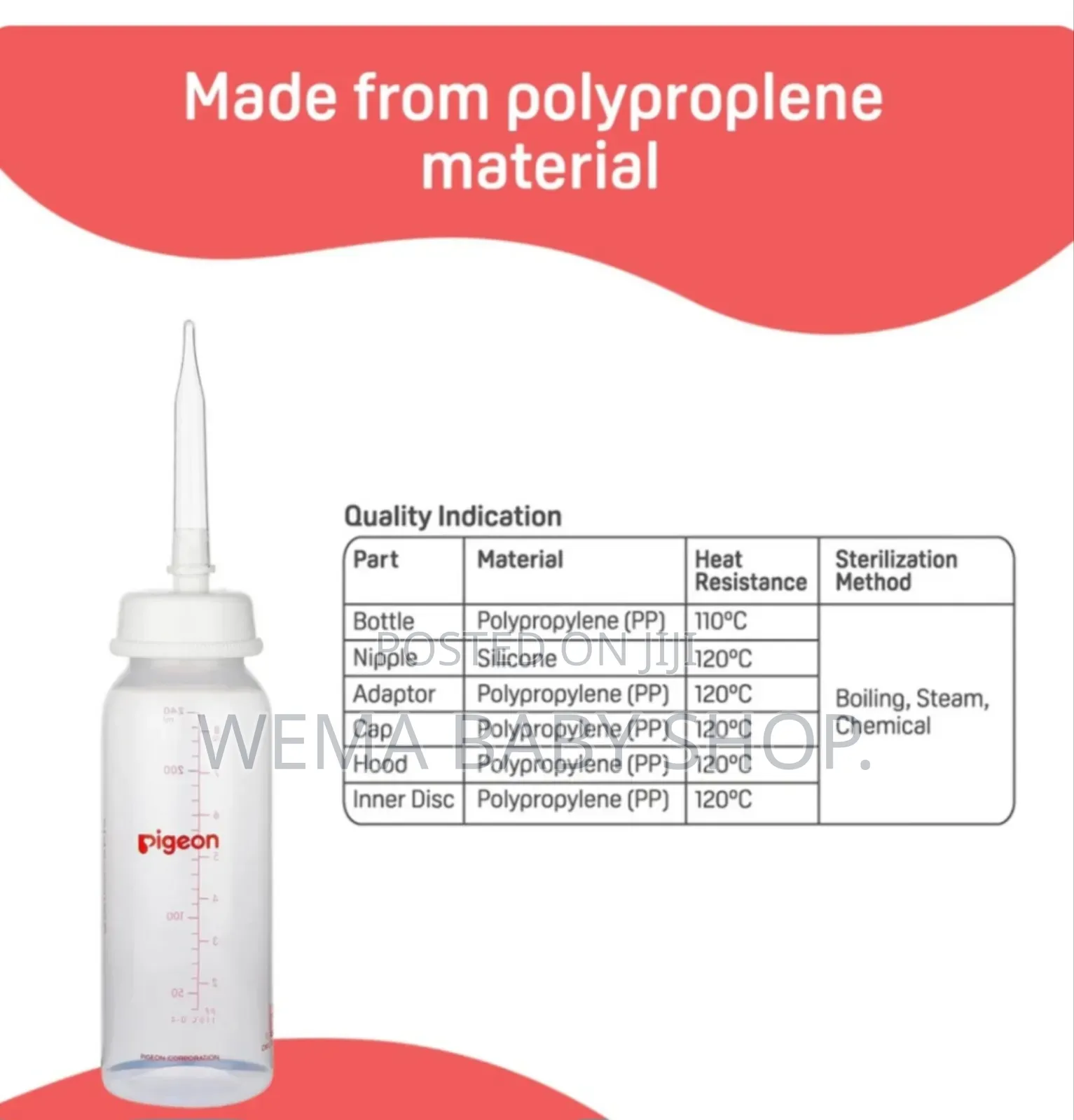 240ml Pigeon Baby Feeding Bottle With Long Nipple for Cleft Palate