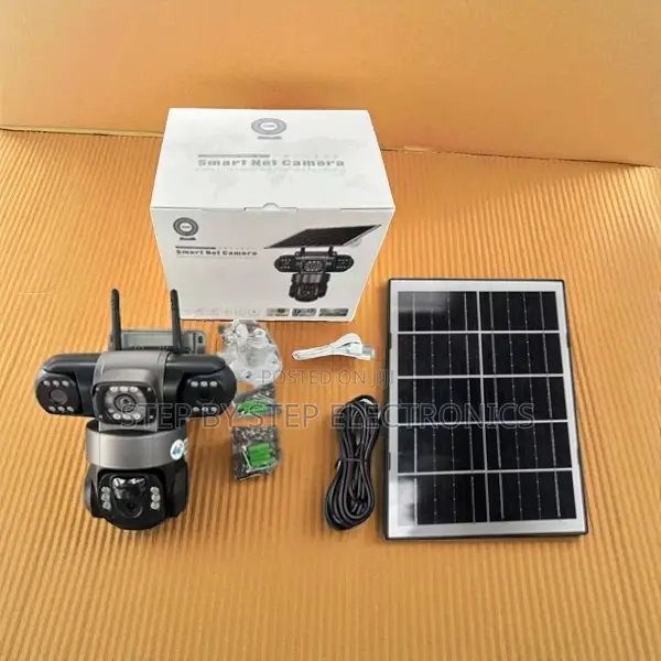 Triple Lens 4g PTZ Solar Camera With Built-in Mic and Loudspeaker