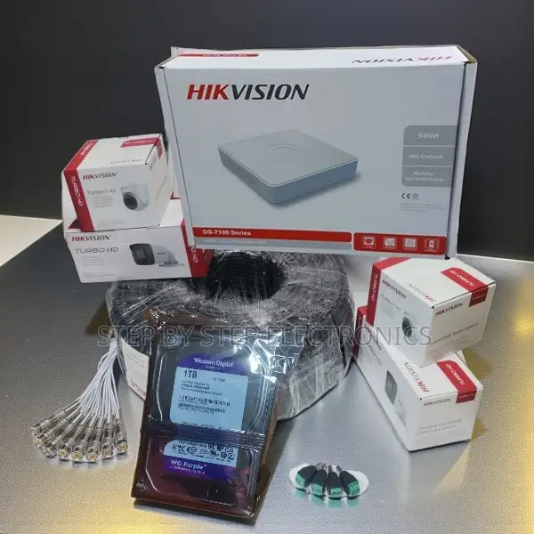 Outdoor Indoor Hikvision 4ch 1080p Cameras 1tb Harddisk Complete Set