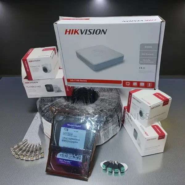Hikvision 4 Channel DVR CCTV System 1080p Hd 4 Cameras + 1tb Harddisk