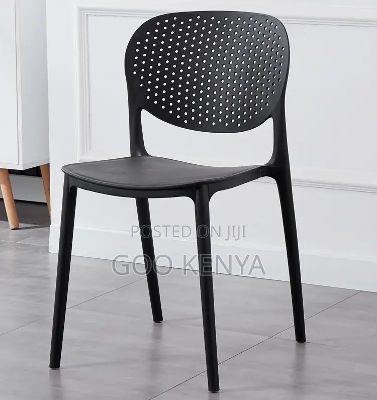 Home Chair; Colorful Modern Hollow Back Outdoor Plastic Dining Chair