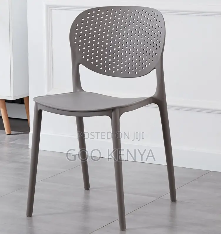 Home Chair; Colorful Modern Hollow Back Outdoor Plastic Dining Chair