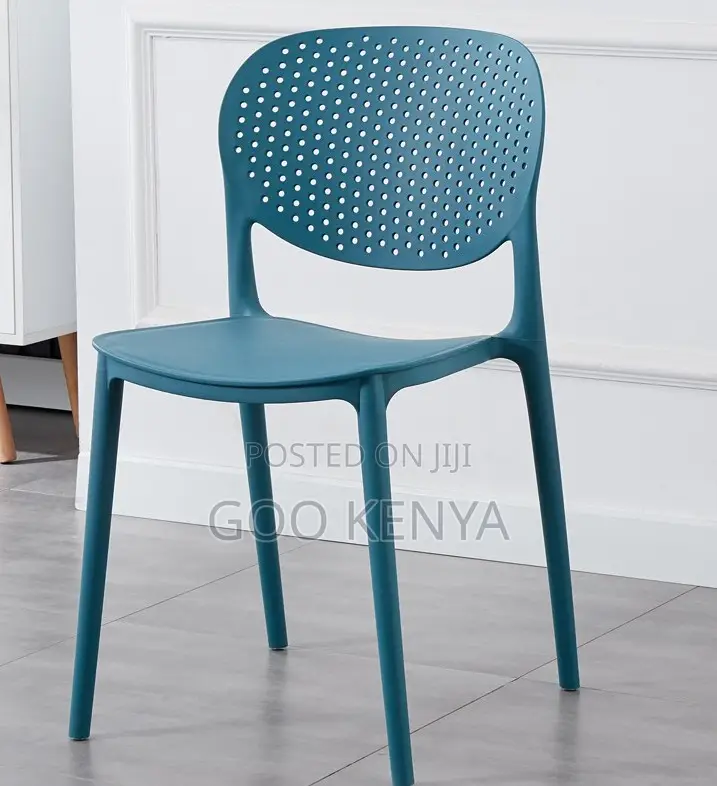 Home Chair; Colorful Modern Hollow Back Outdoor Plastic Dining Chair