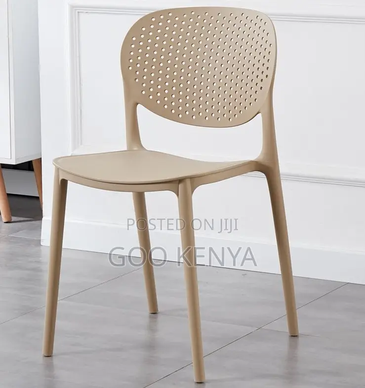 Home Chair; Colorful Modern Hollow Back Outdoor Plastic Dining Chair