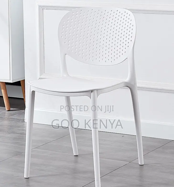Home Chair; Colorful Modern Hollow Back Outdoor Plastic Dining Chair