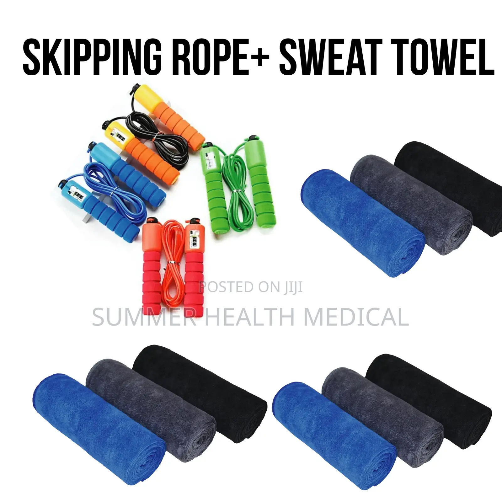 Skipping Rope + Sweat Towel