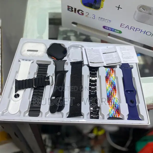 7strap 10-1 Set–Bt Calling Smartwatch With Amoled Displayi20 Ultra Max