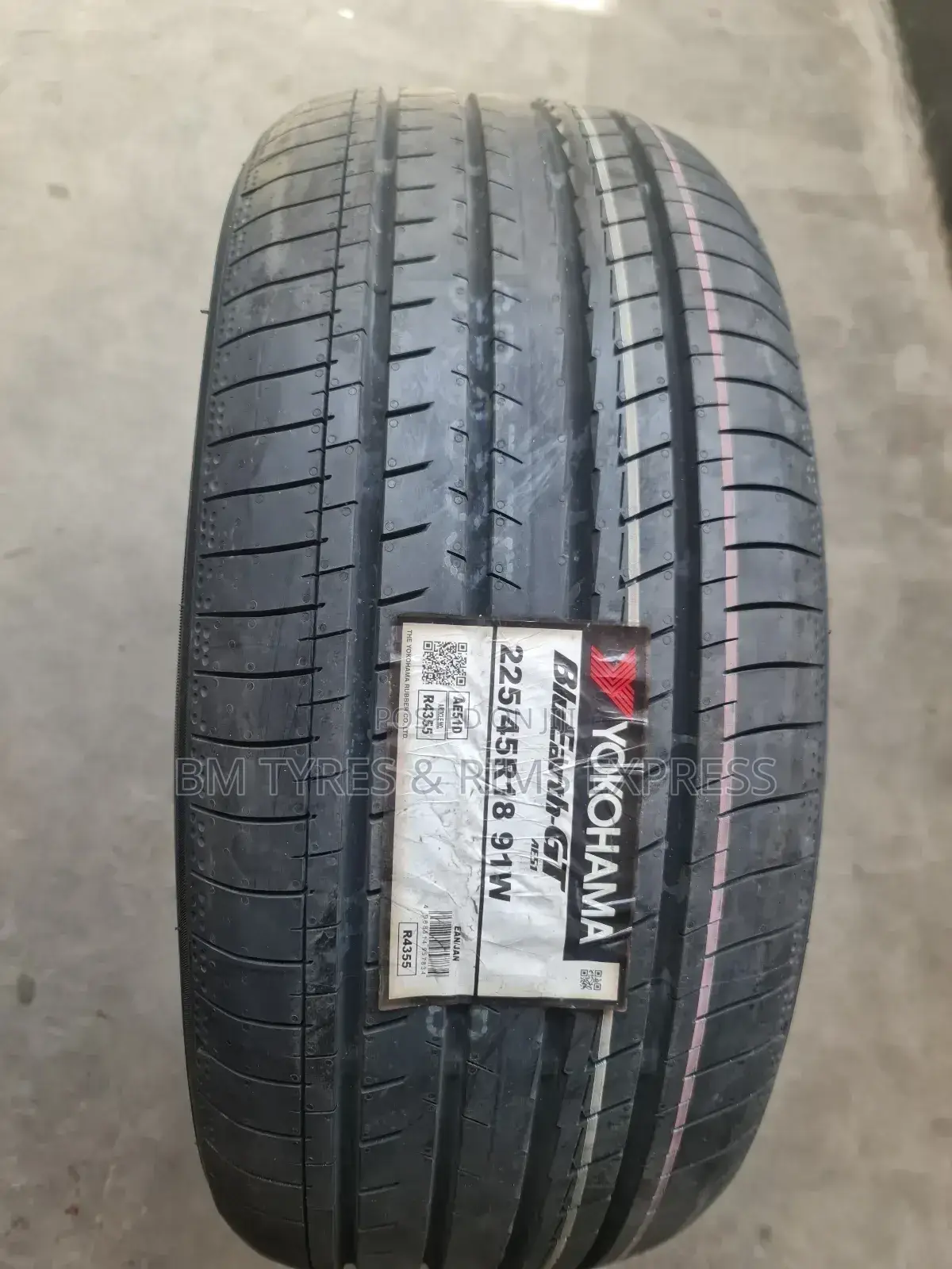 225 /45 R18 Yokohama Tyres (Blueath) Japan.