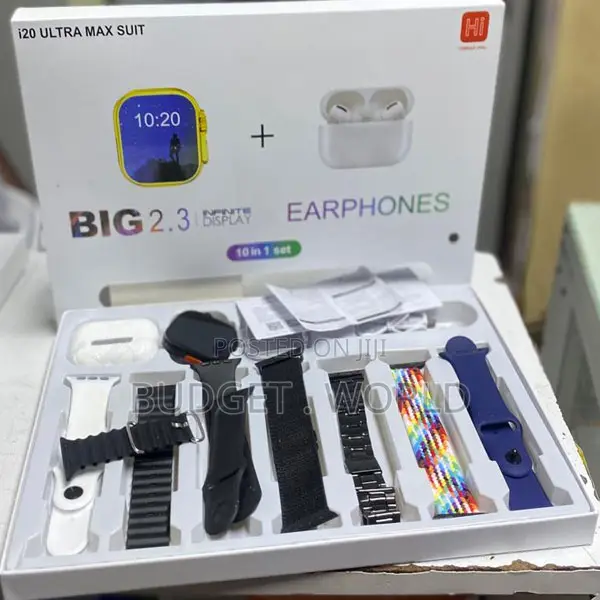 I20 Ultra Max Suit Smart Watch Set Combination Wrist Earphone