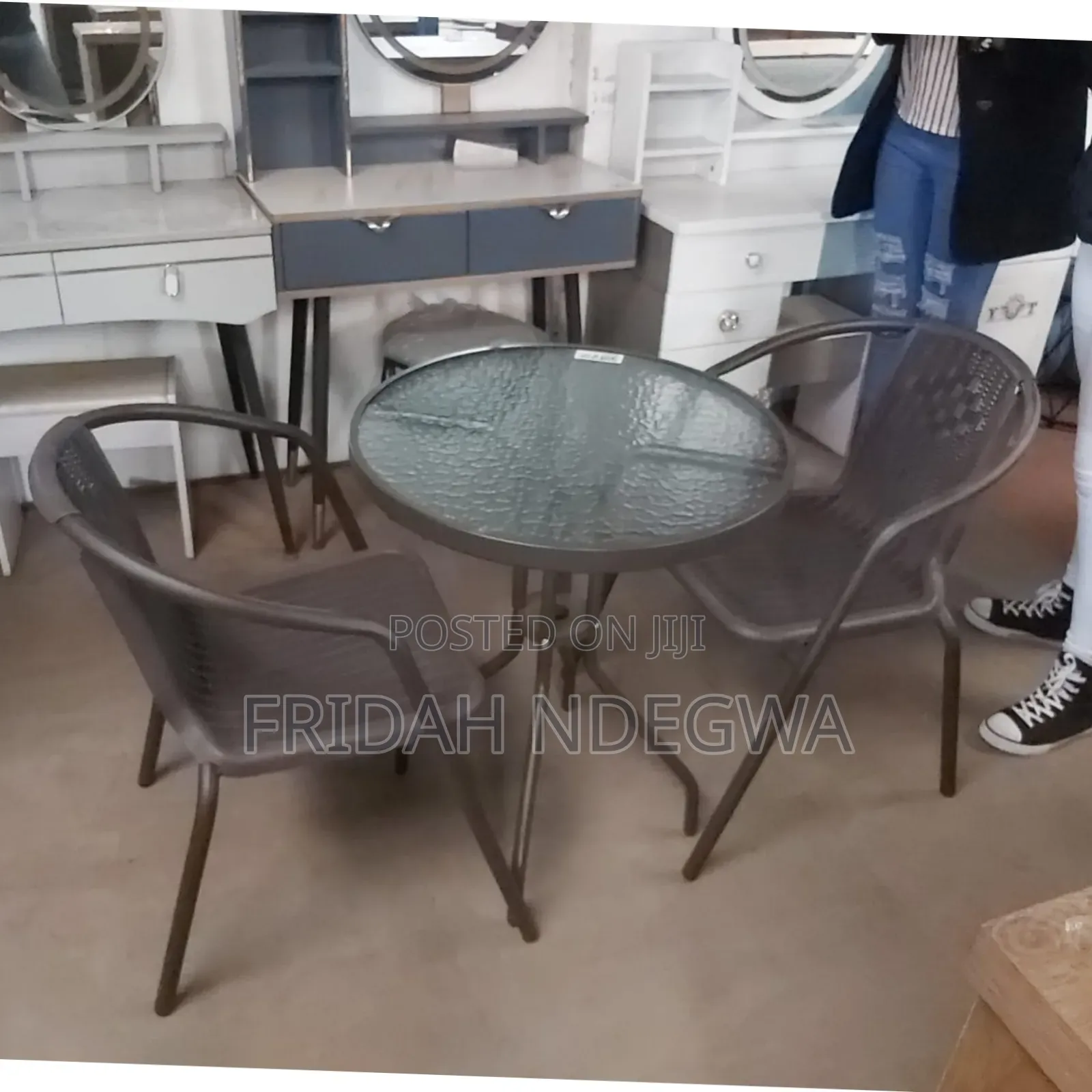 Executive 2 Seater Outdoor/Balcony Set Fully Metallic