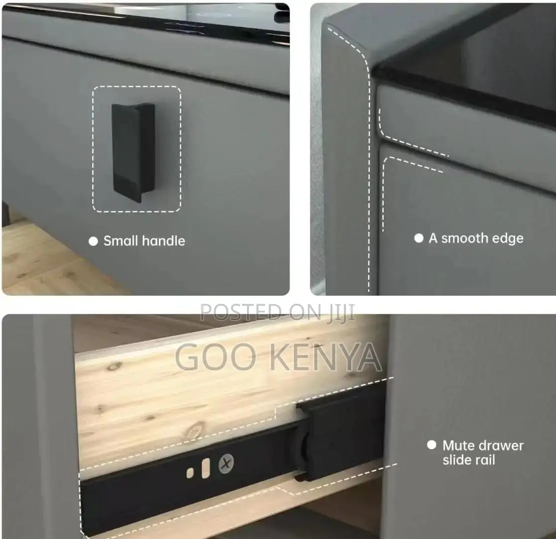Home Cabinet; Nightstand Cabinet With Smart Touch Control and Usb Port