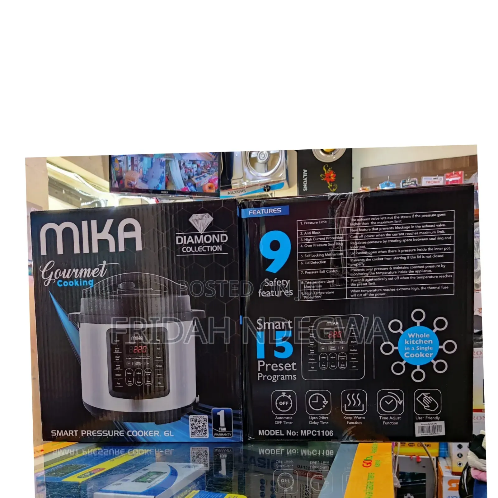 *Mika 6litres Electric Pressure Cooker